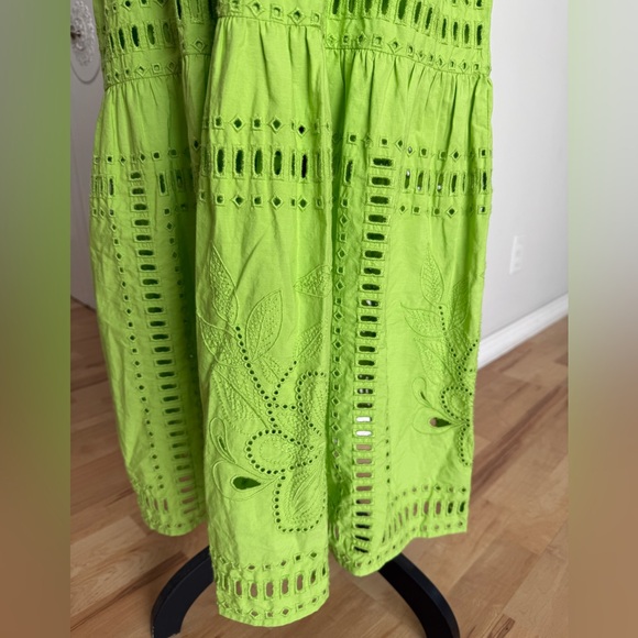 NWT Rails Fawn Embroidered 100% Cotton Midi Dress in Island Green - Picture 9 of 15